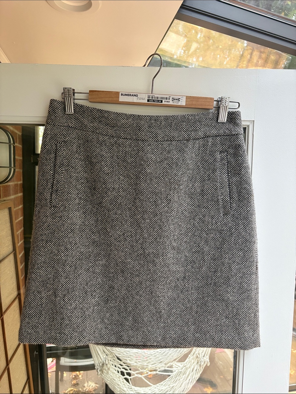 Banana Republic Gray Tweed Pencil Skirt